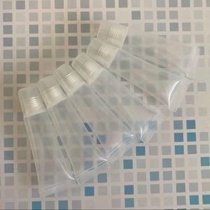 New! White empty lip gloss plastic squeeze tube, 6pcs.